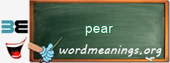 WordMeaning blackboard for pear